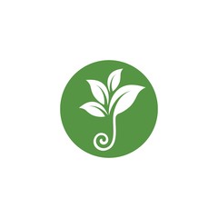 green leaf ecology nature element  vector icon of go green