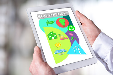 Eco friendly concept on a tablet