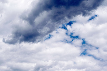 rain clouds in a blue sky for backdrop background
