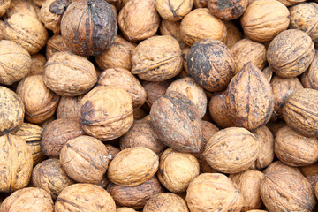 Walnuts background.