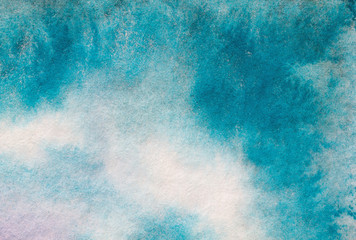 Watercolor color texture background. Watercolor abstraction. Artistic background. Blue watercolor...