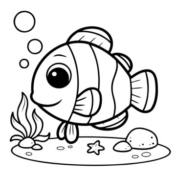 Cartoon Fish Outline Images – Browse 35,677 Stock Photos, Vectors, and  Video | Adobe Stock
