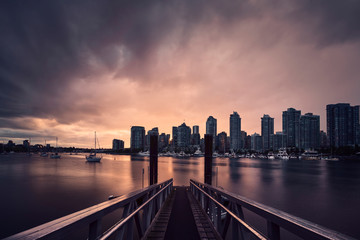 Sunrise dock Vancouver sights