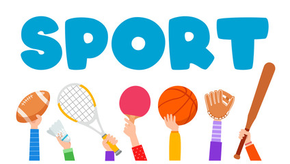 cute sport festival poster template with text