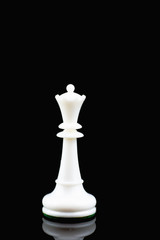 Single white chess piece