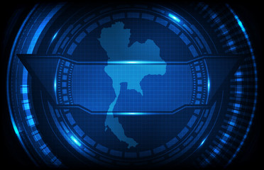 abstract background of round futuristic technology user interface screen hud