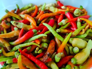 red and green peppers