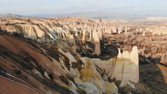 World Heritage, Cappadocia, Gereme, Turkey. Beautiful mountains of volcanic origin.