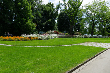 Obraz premium Flower island mainau at lake constance