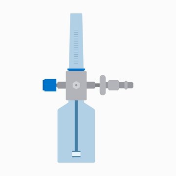 Oxygen Humidifier With Rotameter, Flow Measurement Device