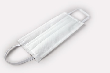 Surgical mask with influenza and Coronavirus Covid-19 concept