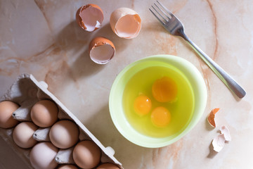 raw eggs