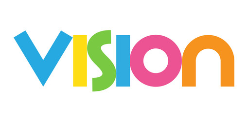 VISION colorful vector geometric type banner
