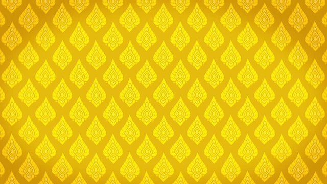 Thai art golden abstract graphic background with copy space.