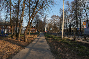 Empty streets, no one on the roads. A period of self-isolation.