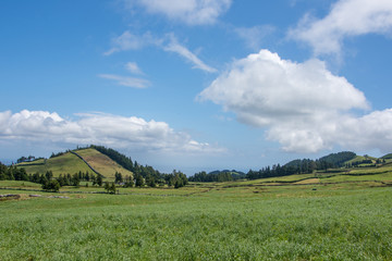Walk on the Azores archipelago. Discovery of the island of Sao Miguel, Azores.