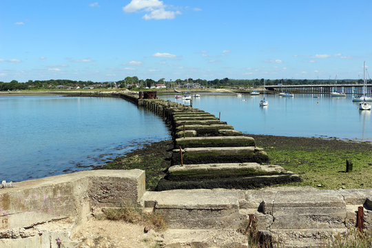 The remains of the Hayling Billy railway line which connected Hayling Island with Langstone and Havant on the main land in Hampshire, England