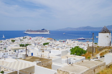 Dream holiday and vacation on MSC Cruises cruiseship or cruise ship liner in the Mediterranean...