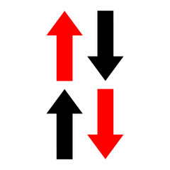 red and black arrows