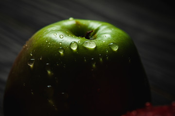 apple on black