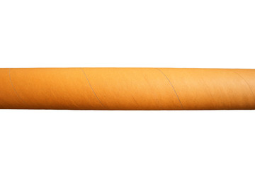 Separate the brown circular paper core on the white back.