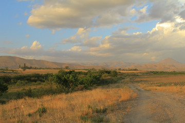 landscape with clouds