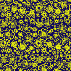 abstract seamless floral pattern with flowers