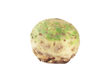 celery tuber on white background