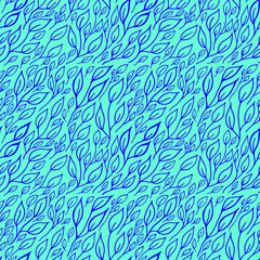 abstract seamless background with plants fabric print vector illustration