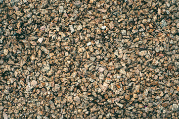 Crushed stone landscape design nature macro background