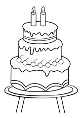 wedding cake illustration