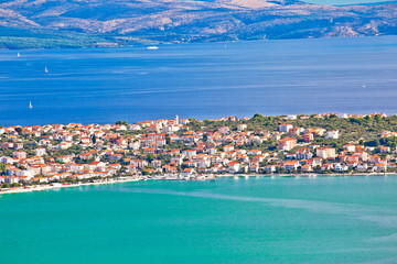Fototapeta na wymiar Ciovo island. Okrug gornji village in Trogir riviera view from the hill