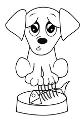 dog with bone