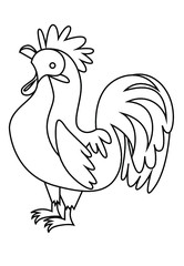 Cute cartoon Black and white illustration