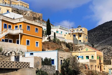 Fototapeta na wymiar Greece, Karpathos island, the village of Olympos.