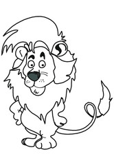Cute cartoon Black and white illustration