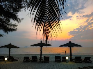 sunset on the sea