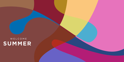 Vector Colorful liquid and fluid background for summer collection
