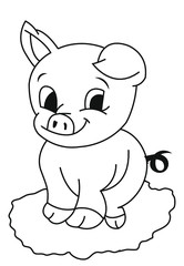  outline cartoon coloring book/animal/vegetable/ character