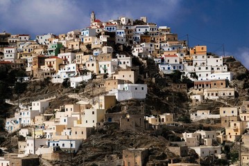 Fototapeta premium Greece, Karpathos island, the village of Olympos.