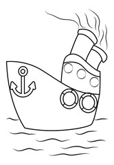  outline cartoon coloring book/animal/vegetable/ character