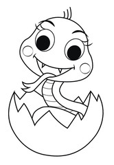Baby Sanke Hatch  Colouring activities