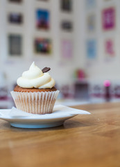 Cupcake served on table