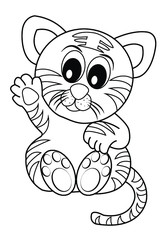  outline cartoon coloring book/animal/vegetable/ character
