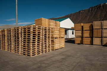 stacks of pallets