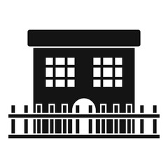 Money laundering prison building icon. Simple illustration of money laundering prison building vector icon for web design isolated on white background