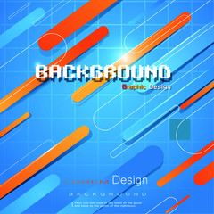 Geometric Background for Website Landing Page. Dynamic shapes composition. Eps10 vector.