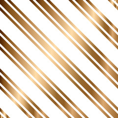 Vector striped seamless pattern with golden diagonal stripes. Colorful background. Wrapping paper. Print for interior design and fabric. - 351860118