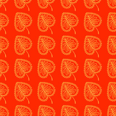 abstract seamless background with plants fabric print vector illustration