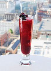 Summer cocktails served on a table